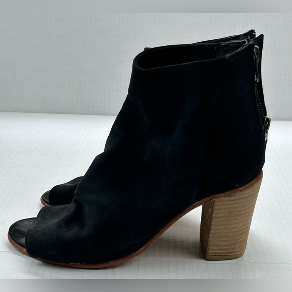 Free people Clearwater sandal peep toe black bootie size 37 (6.5) - Picture 1 of 8